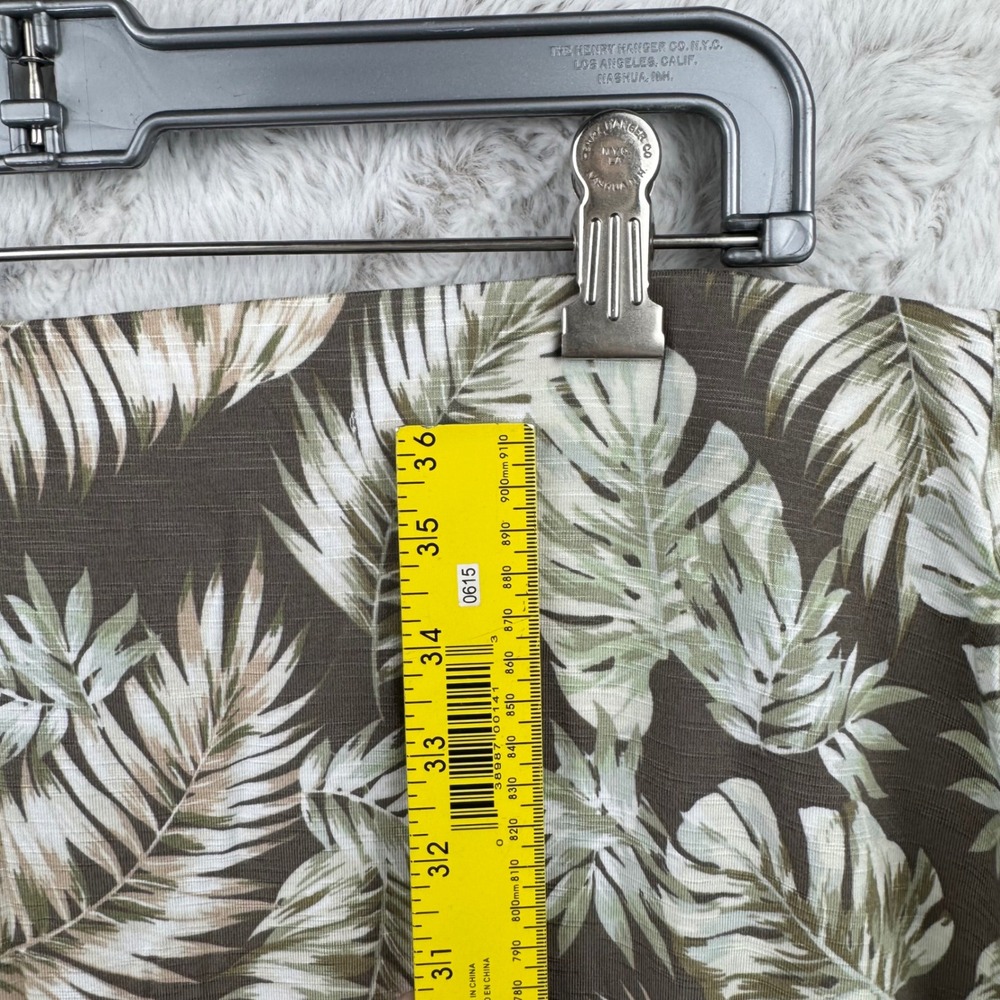 J. Jill Maxi Skirt Medium TALL Womens Brown Tropical Leaf Print Pull On Stretch - Picture 8 of 10